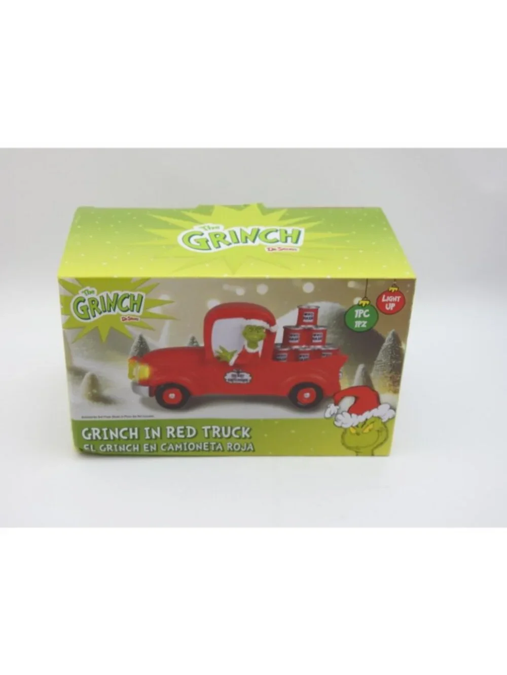 Grinch Red Truck Who Hash Light Up Christmas Village Decor New Box
